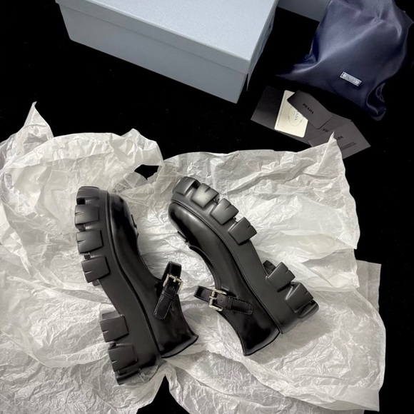 Prada Women's Black Mary Jane Loafers - Picture 3 of 7